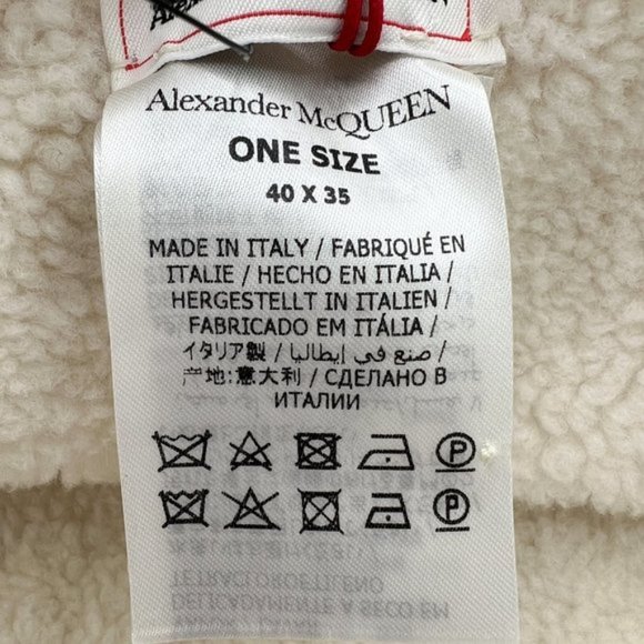 Brand New Alexander McQueen Graffiti Shearling Effect Neck Warmer Snood Scarf - Picture 6 of 7